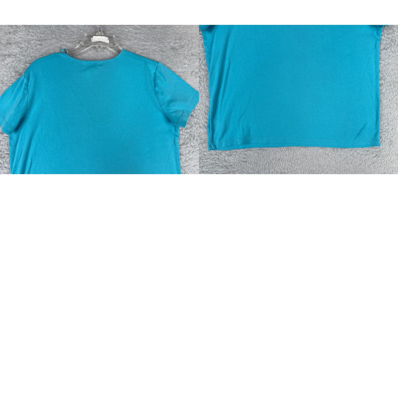 Ralph Lauren VINTAGE Lauren Ralph Lauren Shirt Women L Blue Short Sleeve Cotton Round Neck LRL Size L / US 10 / IT 46 - 9 Thumbnail
