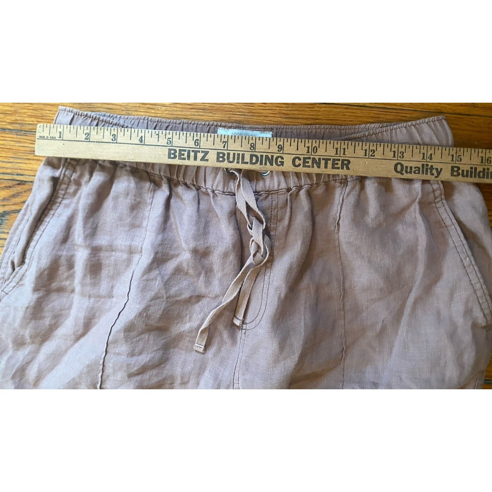 Cynthia Rowley Cynthia Rowley Pants Women's M Beige 100% Linen Jogger Size 30" / US 8 / IT 44 - 5 Thumbnail