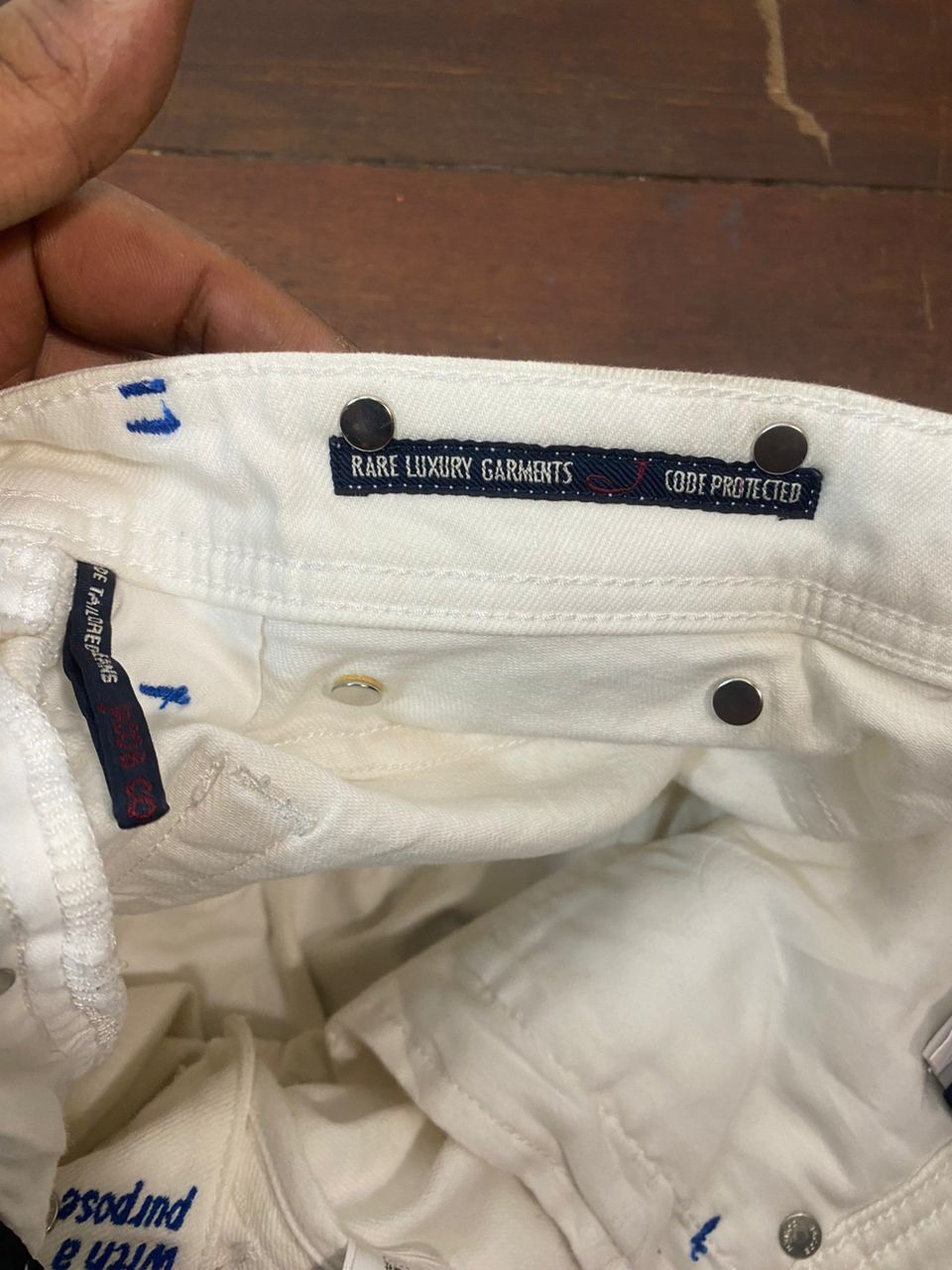 Designer × Jacob Cohen Unisex🔥Jacob cohen handmade white denim pants Size US 34 / EU 50 - 13 Thumbnail