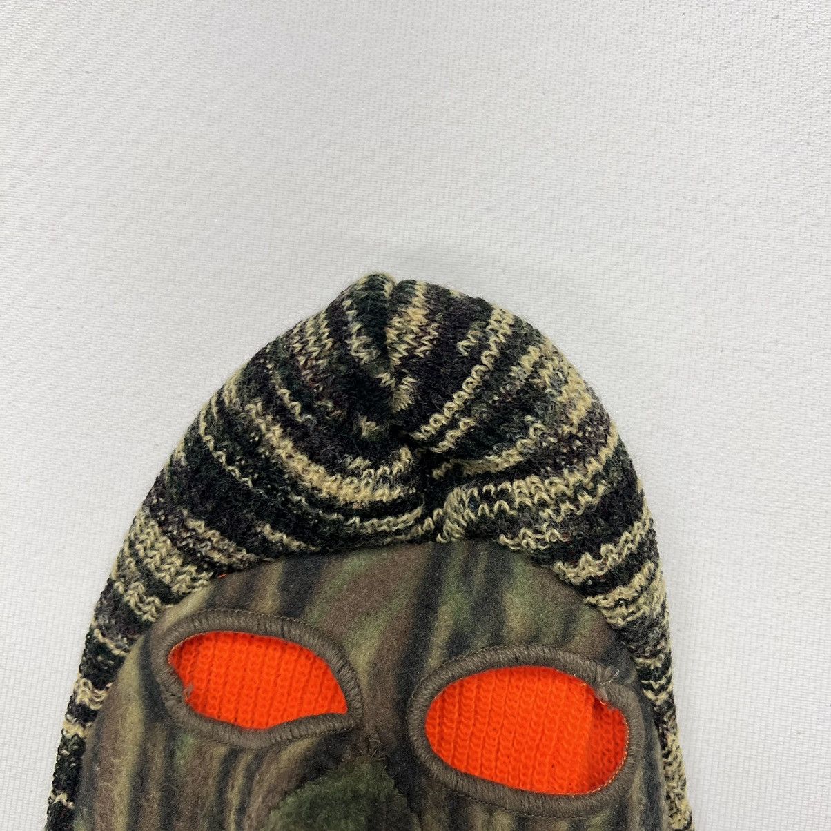 Cabelas × Vintage VTG Cabelas Ski Mask Camouflage Hunting Fleece Knit Orange Size ONE SIZE - 5 Thumbnail