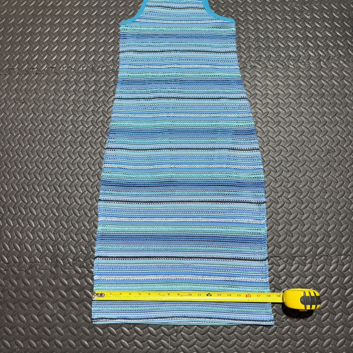 Other No Boundaries Midi Dress Striped Knit Tank Blue Womens Large Size L / US 10 / IT 46 - 6 Thumbnail