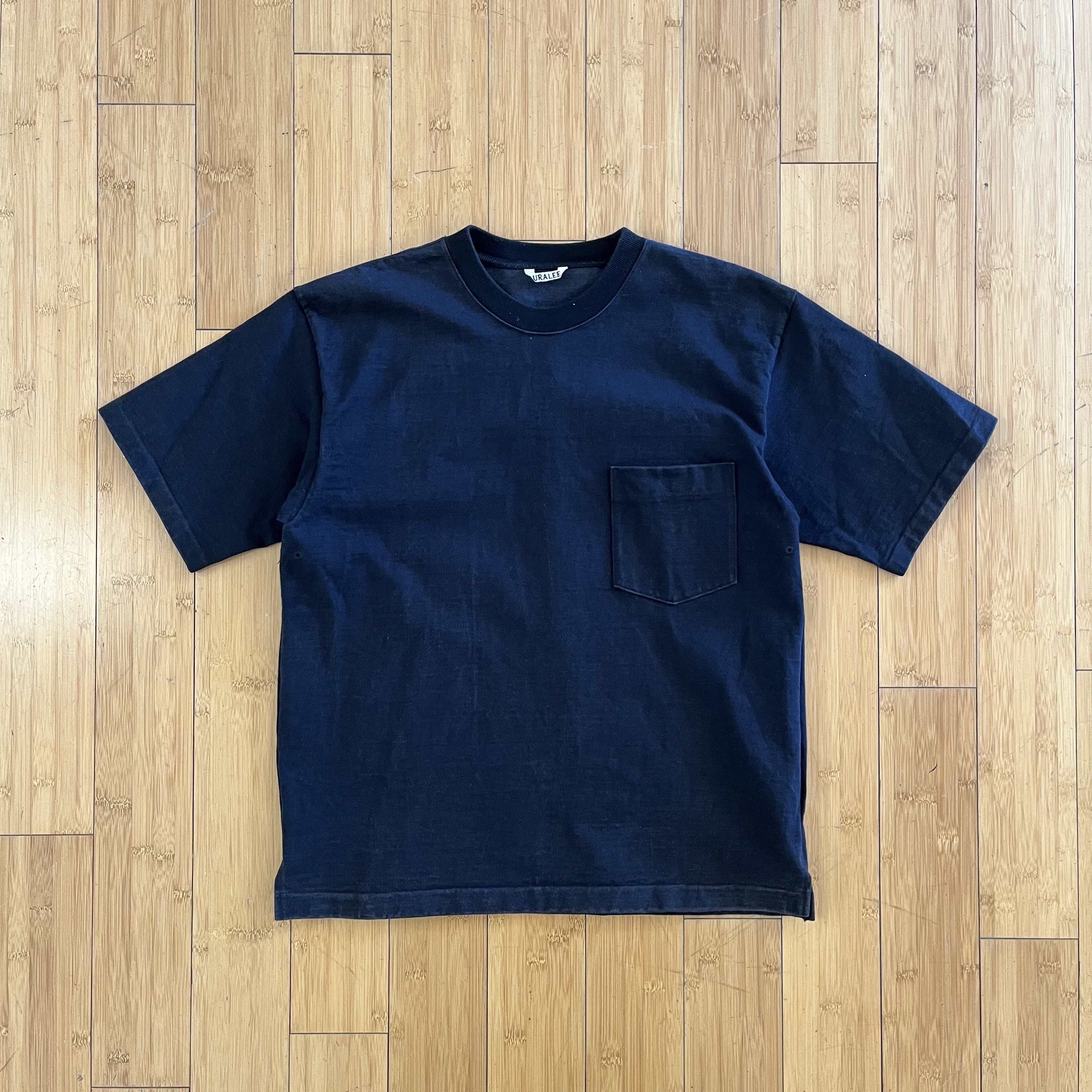Auralee Auralee Heavyweight Pocket T-Shirt (Washed Black) | Grailed