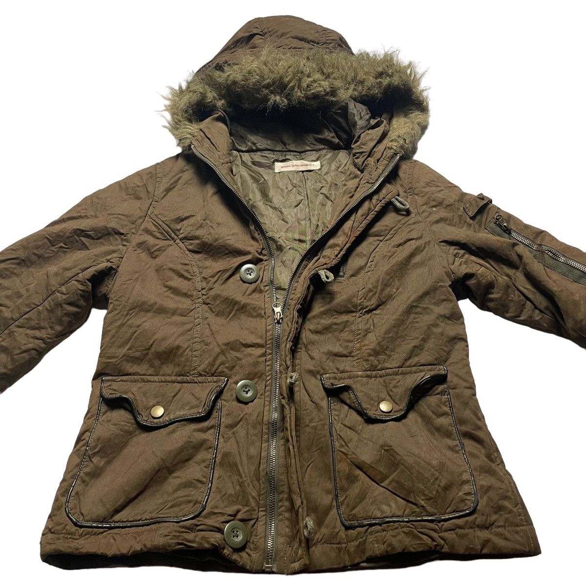 14th Addiction 🇯🇵 BOBSON BUTTON UP ZIPPER FUR SHERPA HOODIE JACKET Size US M / EU 48-50 / 2 - 8 Thumbnail