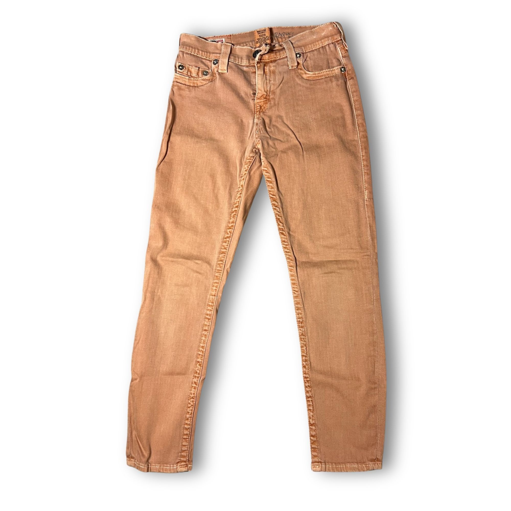 True Religion True Religion Womens Skinny Fit Jeans Size 28W Light Brown 9 Size 28" / US 6 / IT 42 - 2 Thumbnail