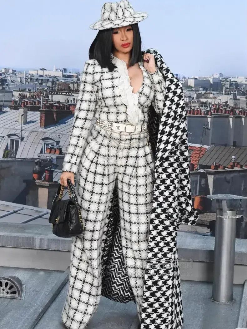 Chanel Chanel Plaid tweed wide-leg trousers Size 25" / US 0 / IT 36 - 7 Thumbnail