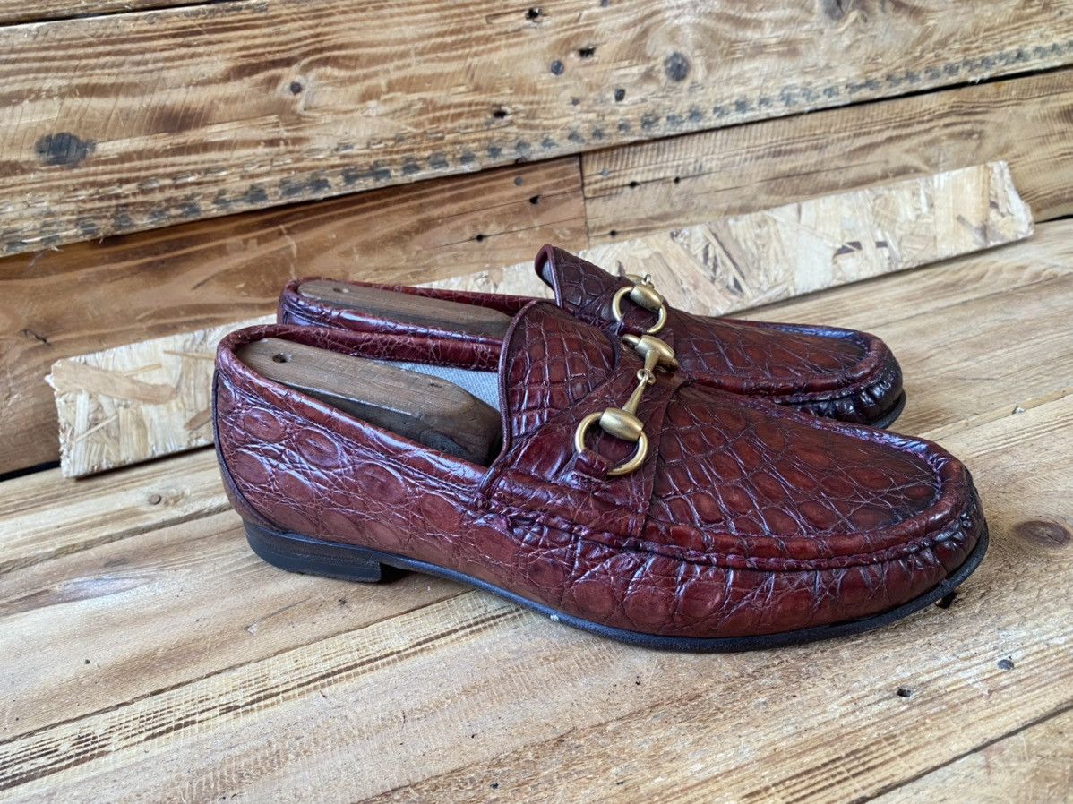 Gucci Gucci horsebit 1953 exotic crocodile leather loafers sz 7 Size US 8 / EU 41 - 11 Thumbnail