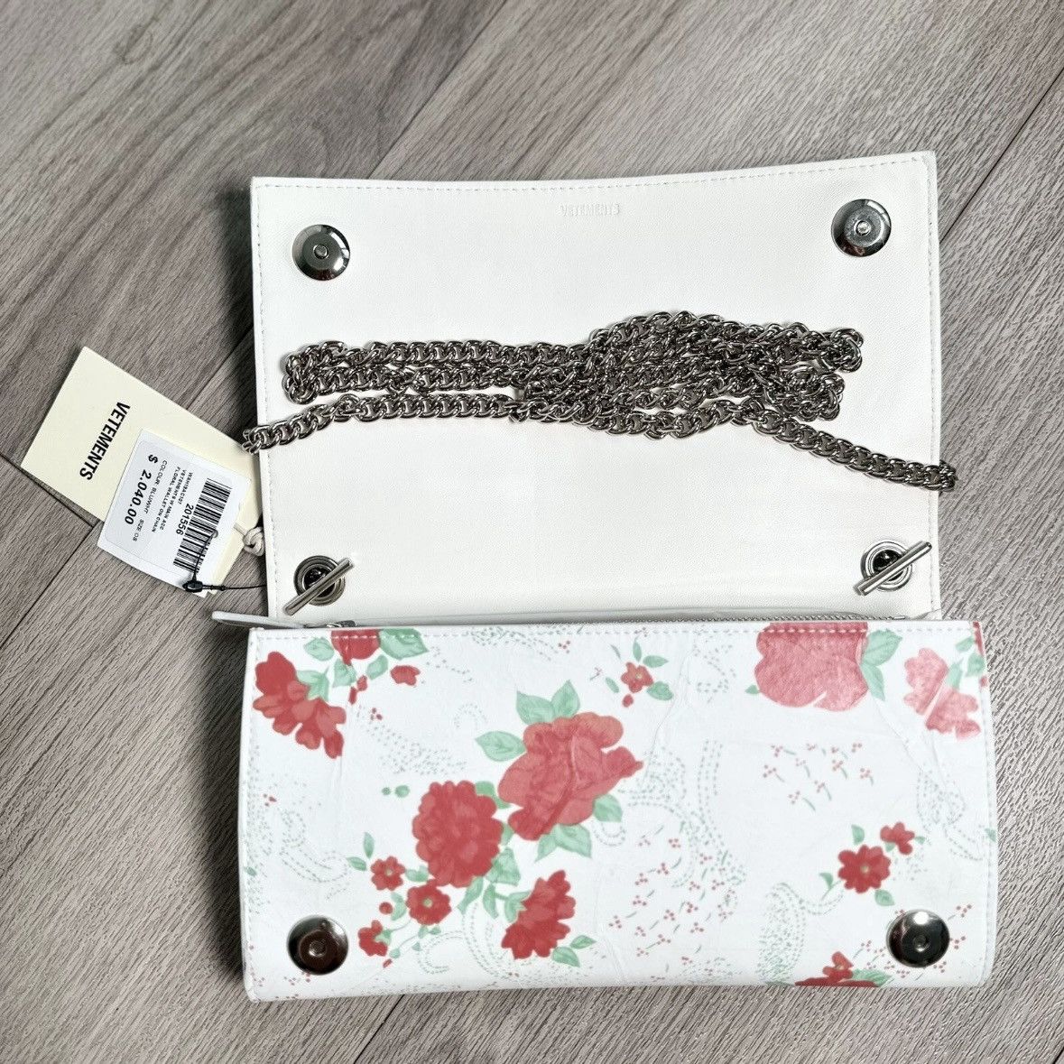 Vetements Vetements Floral Wallet on Chain Lambskin Bag NWT Size ONE SIZE - 10 Thumbnail