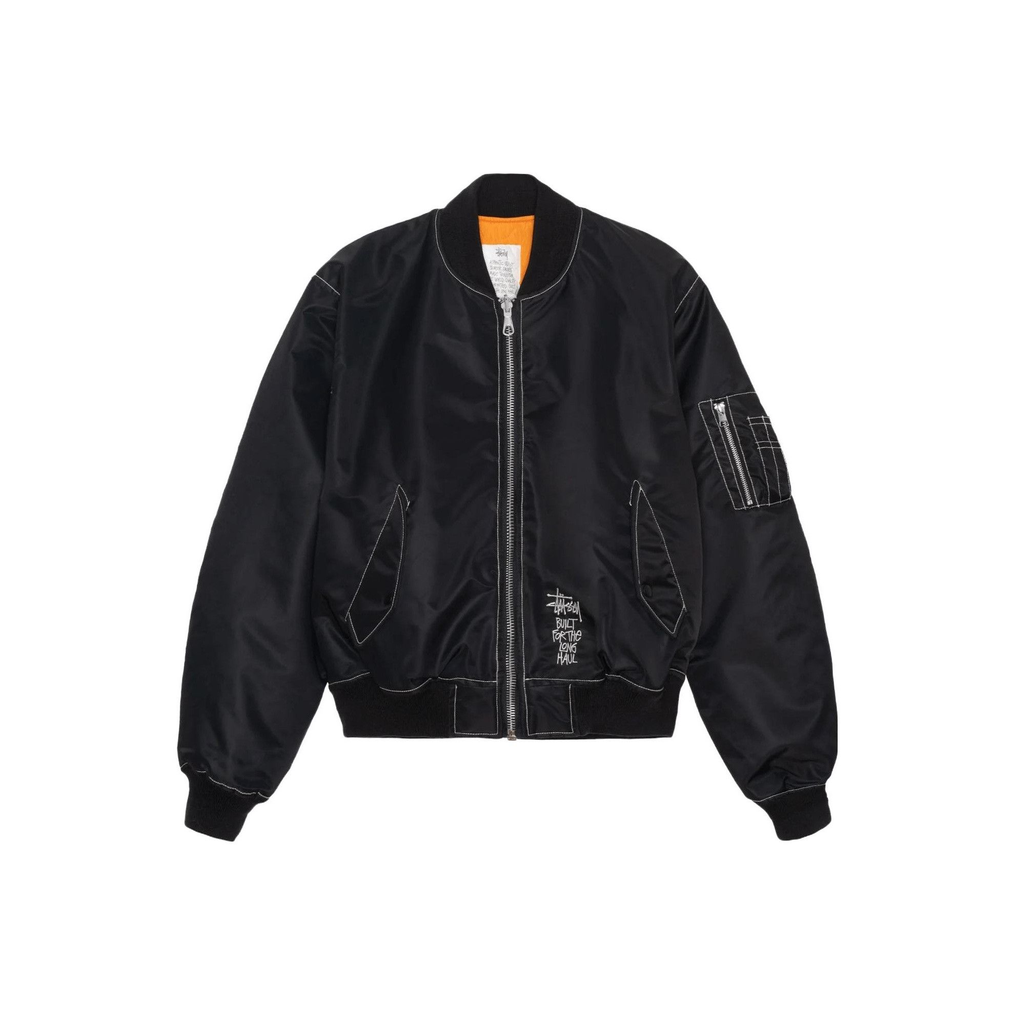 Stussy STUSSY California Satin Jacket Sukajan Black Bomber jacket
