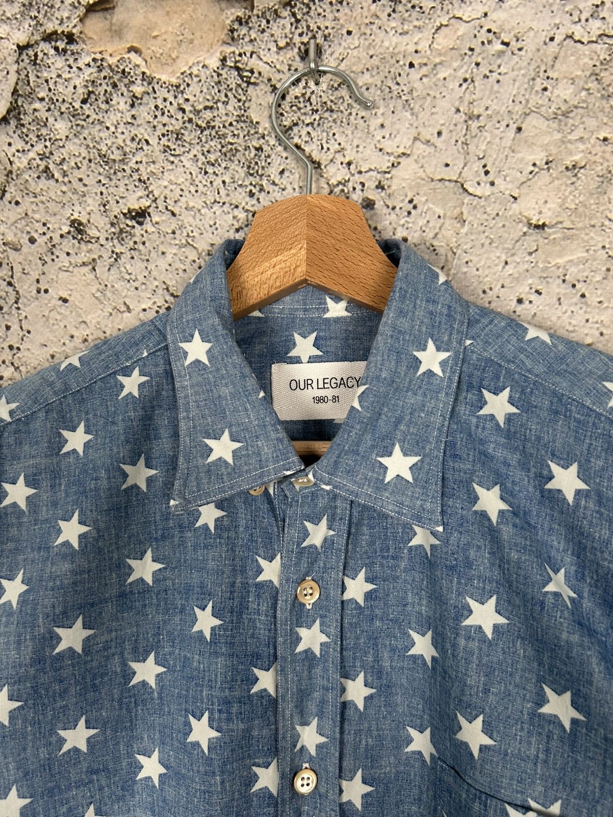 Our Legacy Our Legacy 1980-81 Stars Blue Shirt Designer Avant Garde Size US M / EU 48-50 / 2 - 3 Thumbnail