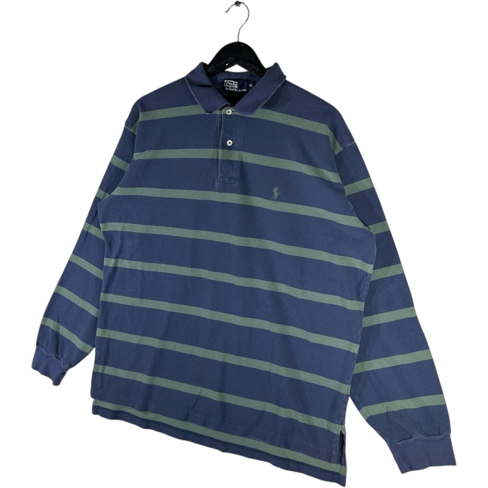 Polo Ralph Lauren Polo Ralph Lauren Striped Long Sleeve Polo Size US XL / EU 56 / 4 - 3 Thumbnail