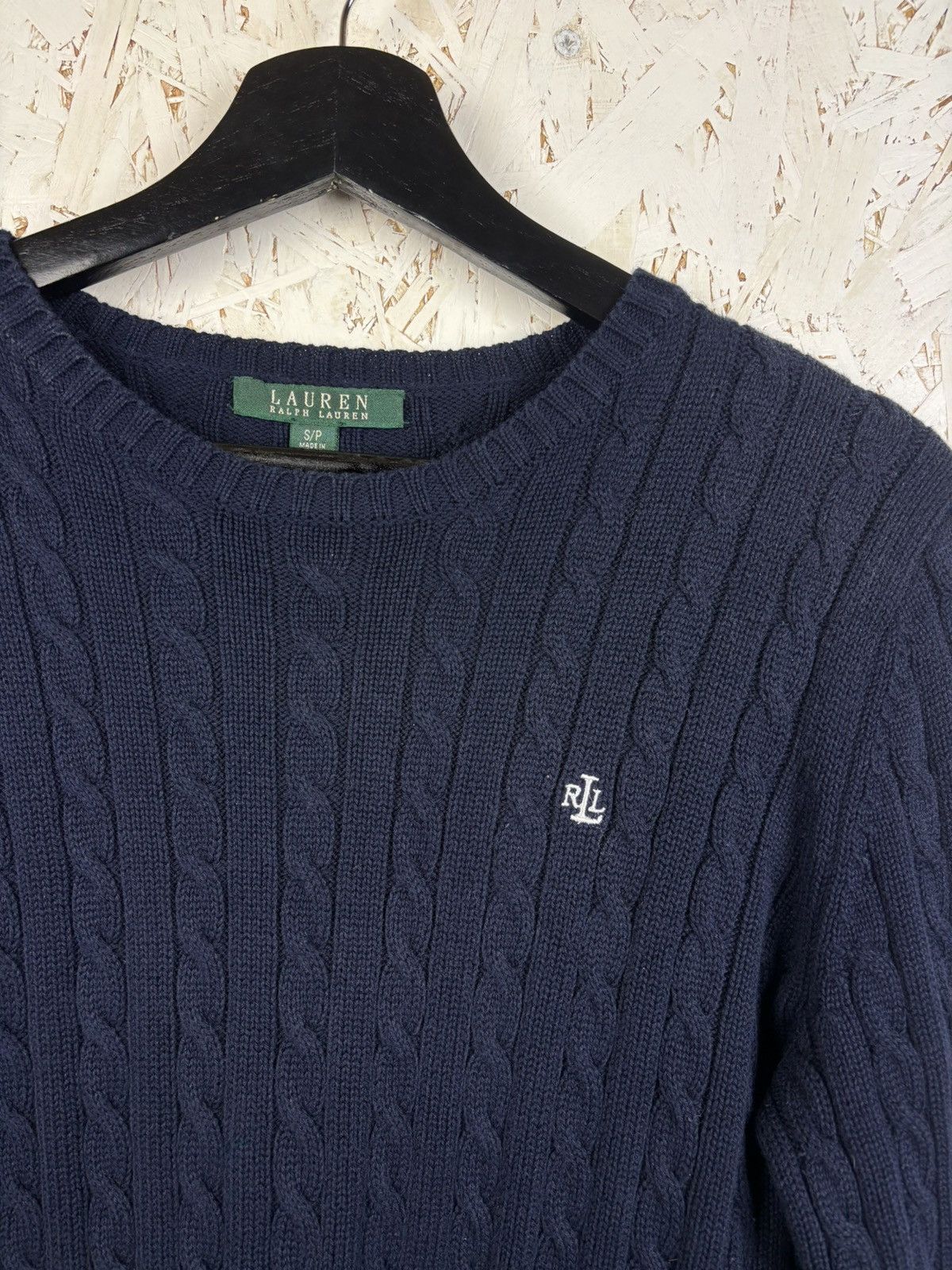 Polo Ralph Lauren Polo Ralph Lauren LRL Cable Knit Sweater In Navy Size S Size S / US 4 / IT 40 - 2 Thumbnail