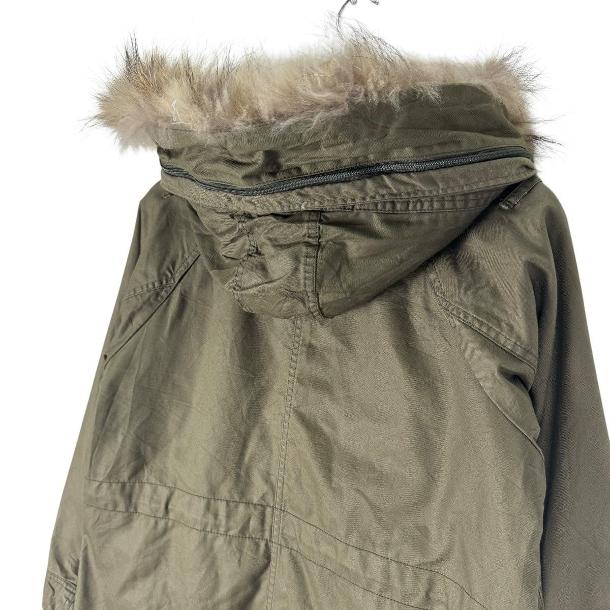 If Six Was Nine ☀️COEN FUR HOODIE FISHTAIL JACKET Size M / US 6-8 / IT 42-44 - 6 Thumbnail
