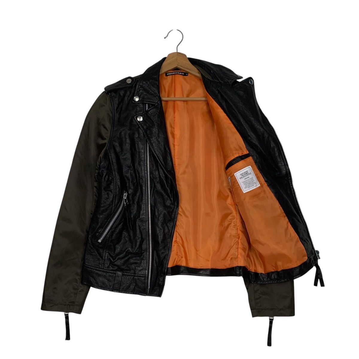 Japanese Brand Realized Works Double Colar Motorcycle Leather Jacket Size US S / EU 44-46 / 1 - 9 Thumbnail