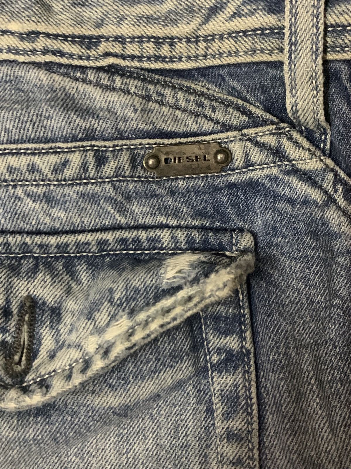 Diesel Diesel Loiku Distressed Flare Denim Jeans Size US 34 / EU 50 - 14 Thumbnail