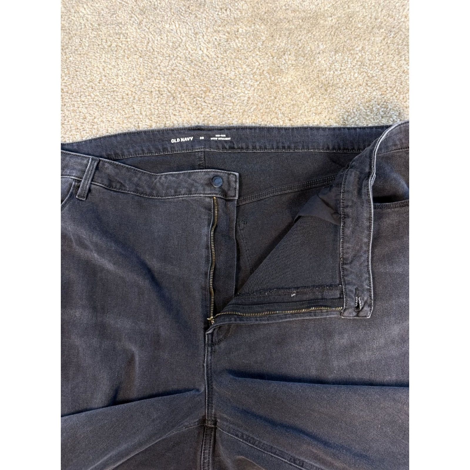 Old Navy Old Navy Jeans Women's Size 28 Black High Rise Stretch Straight Pants Size 36" / US 14 / IT 50 - 3 Thumbnail
