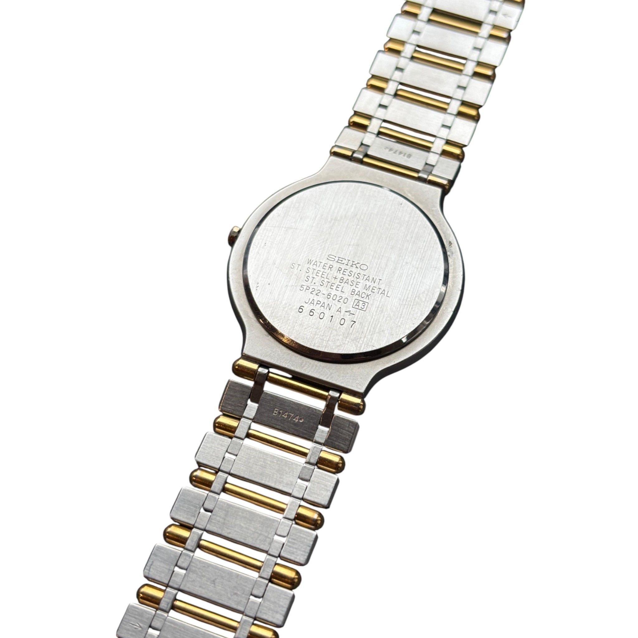 Seiko Seiko 5P22-6020 Two Tone Guiloche Dial Size 36 - 6 Thumbnail