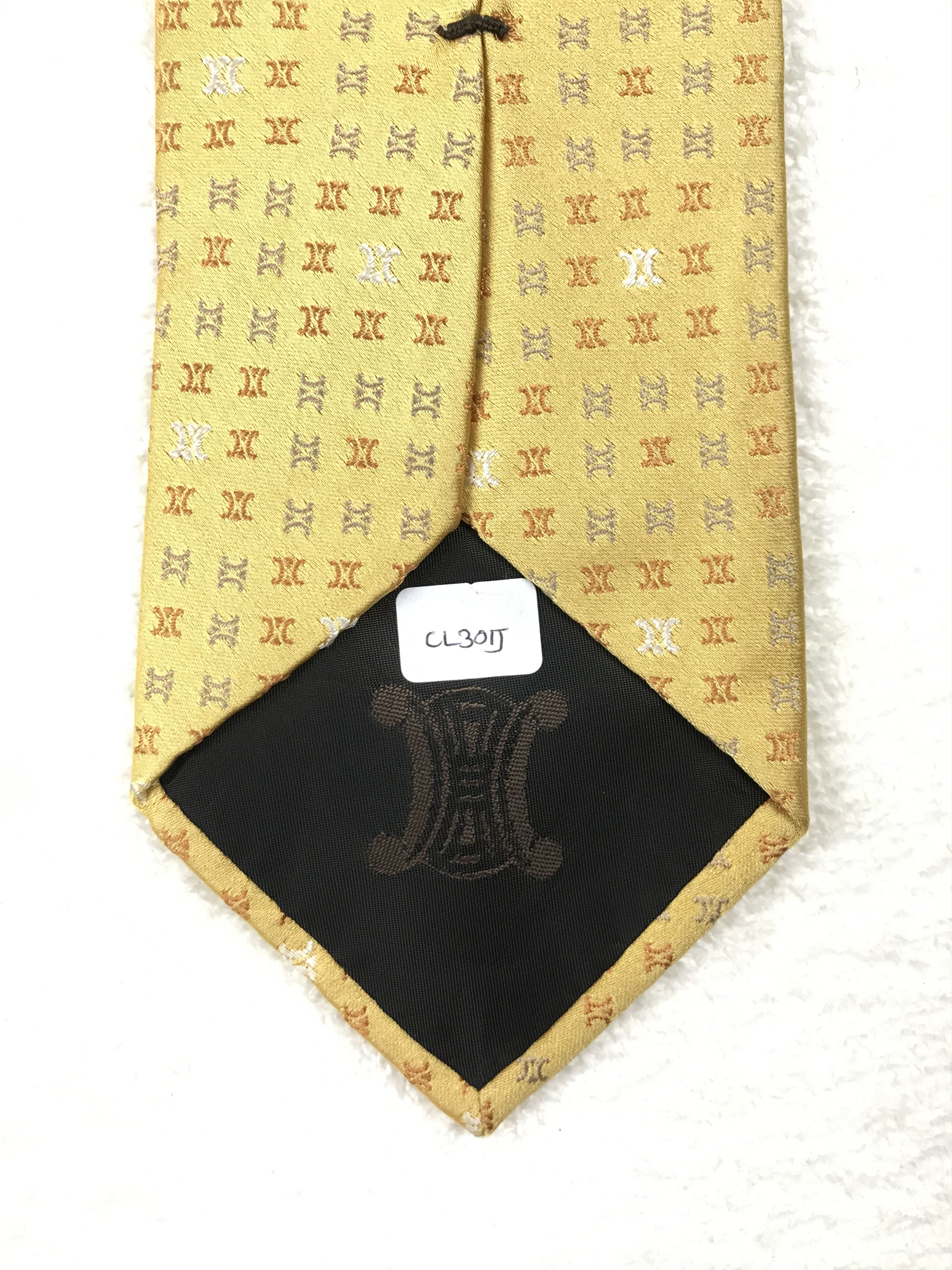 Celine Vintage Celine Monogram Silk Necktie Size ONE SIZE - 9 Thumbnail