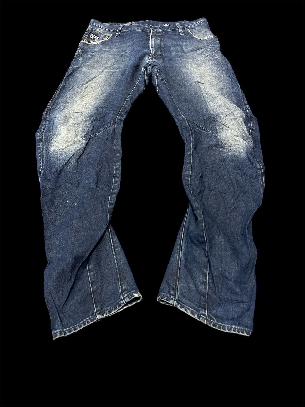 G-Star × Japanese Brand G STAR RAW CURVE LEG DISTRESSED DENIM PANT Size US 34 / EU 50 - 6 Thumbnail