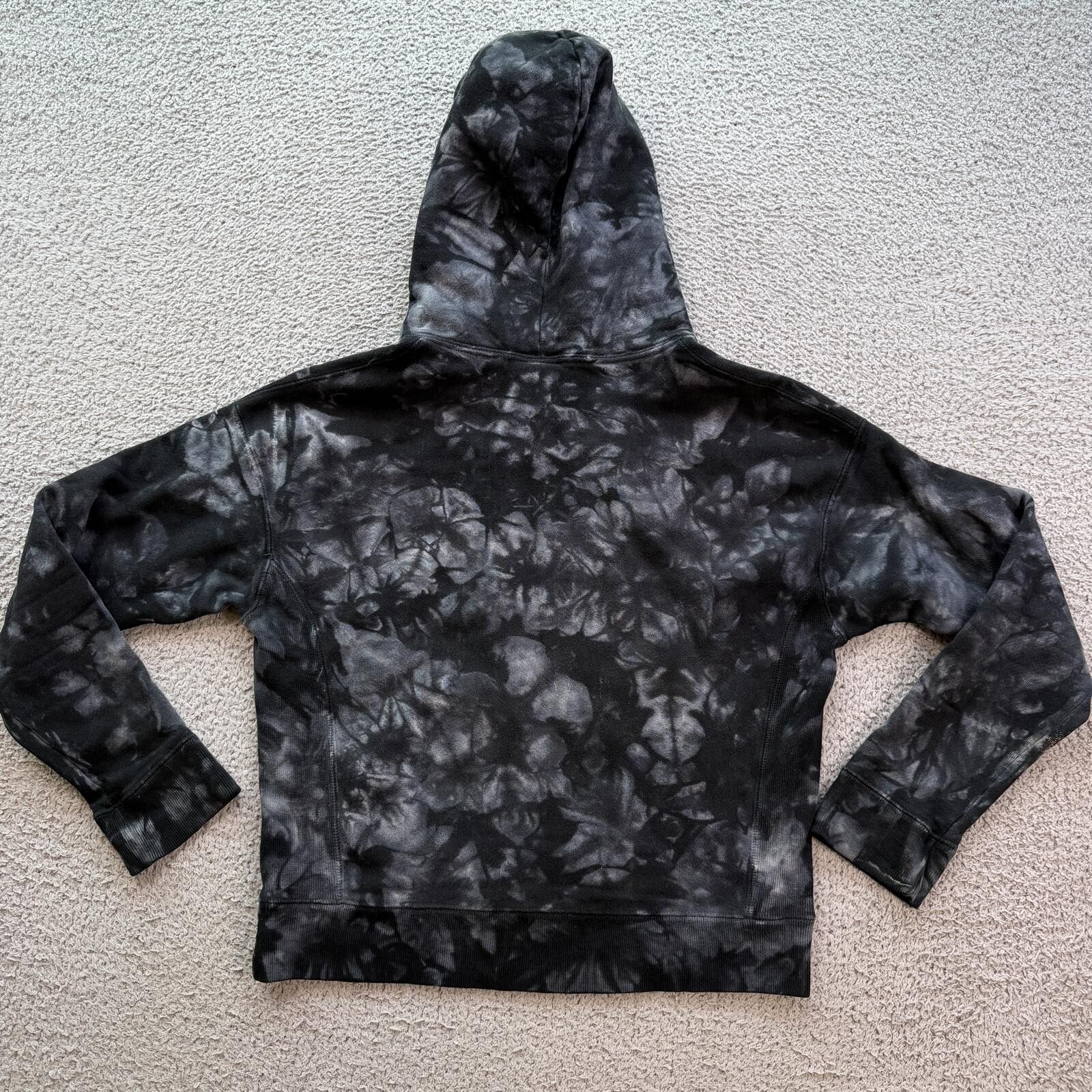 Champion Champion Women’s Black Tie Dye Cropped Hoodie Y2K Sweatshirt Size S / US 4 / IT 40 - 2 Thumbnail