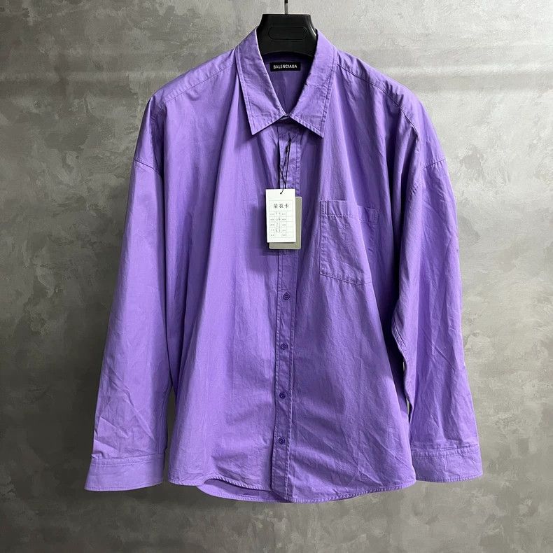 Balenciaga Balenciaga size 39 Purple Solid Color Embroidered Brand Lo Size US S / EU 44-46 / 1 - 1 Thumbnail