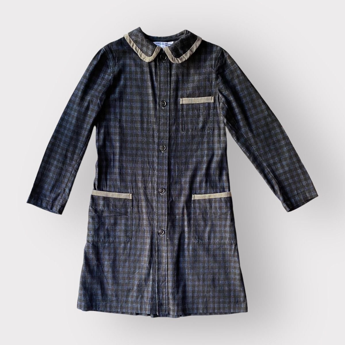 Comme des Garcons Comme Des Garcons Blue Plaid Cotton Dress Size S / US 4 / IT 40 - 2 Thumbnail