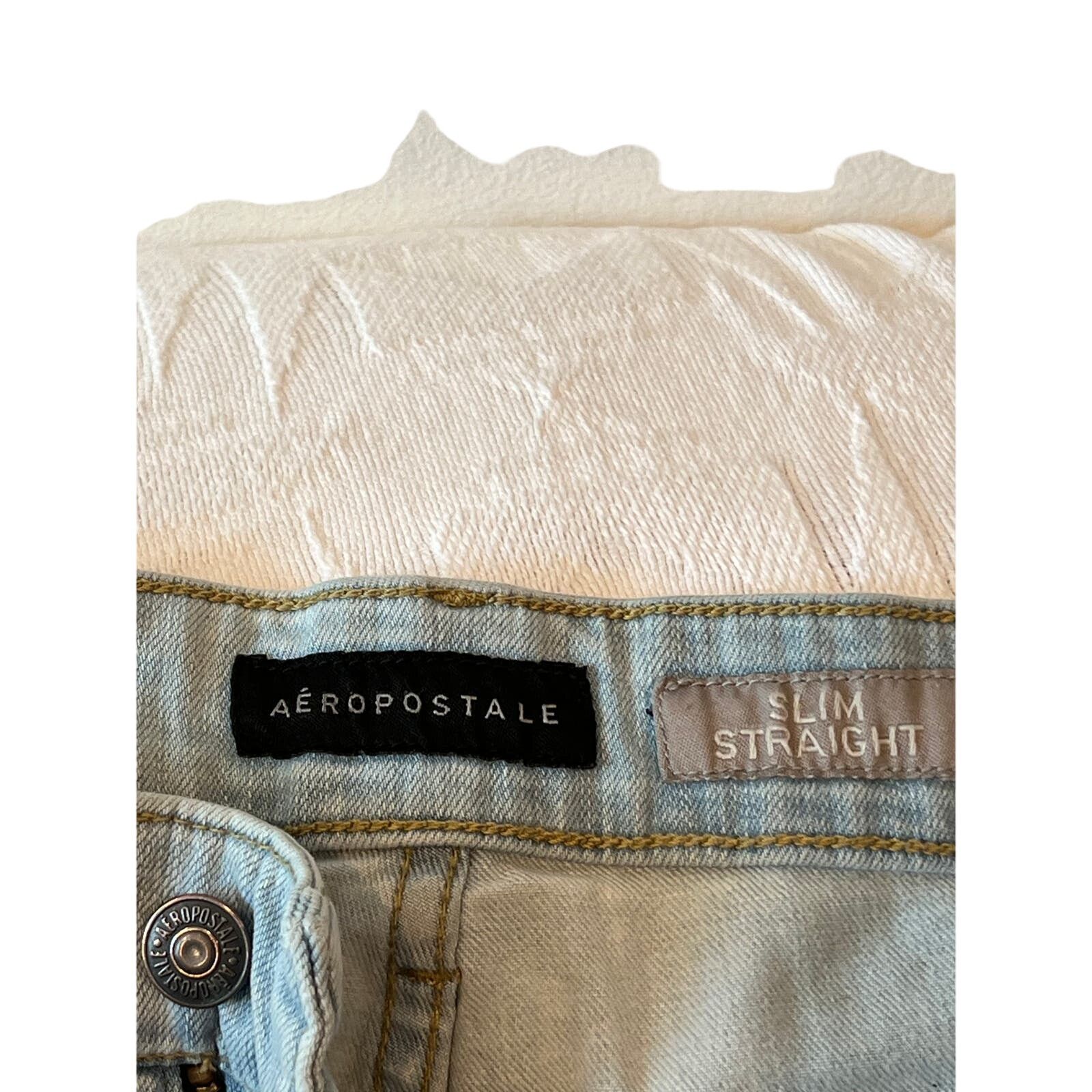 Aeropostale Aeropostale Slim Straight Blue Jeans Mens 32x30 Size US 32 / EU 48 - 4 Thumbnail