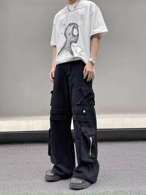 VIBE Black High Street Vintage Loose Casual Pants Size US 32 / EU 48 - 8 Thumbnail