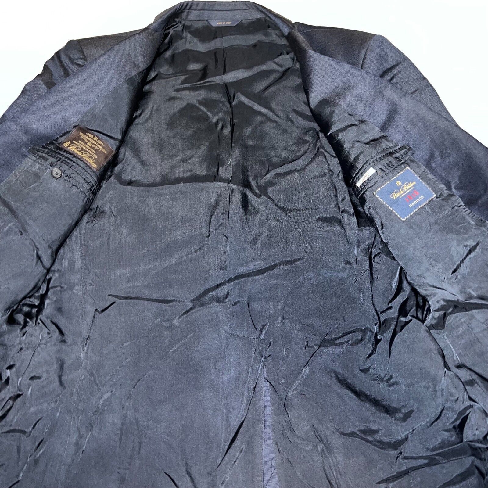 Brooks Brothers Brooks Brothers 1818 Madison 2B Suit Wool Vitale 46XL W40 Size 46R - 2 Thumbnail