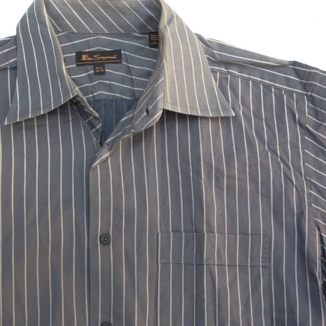 Ben Sherman Ben Sherman Long Sleeve Shirt In Grey Down Mod IconiC Size US L / EU 52-54 / 3 - 2 Thumbnail