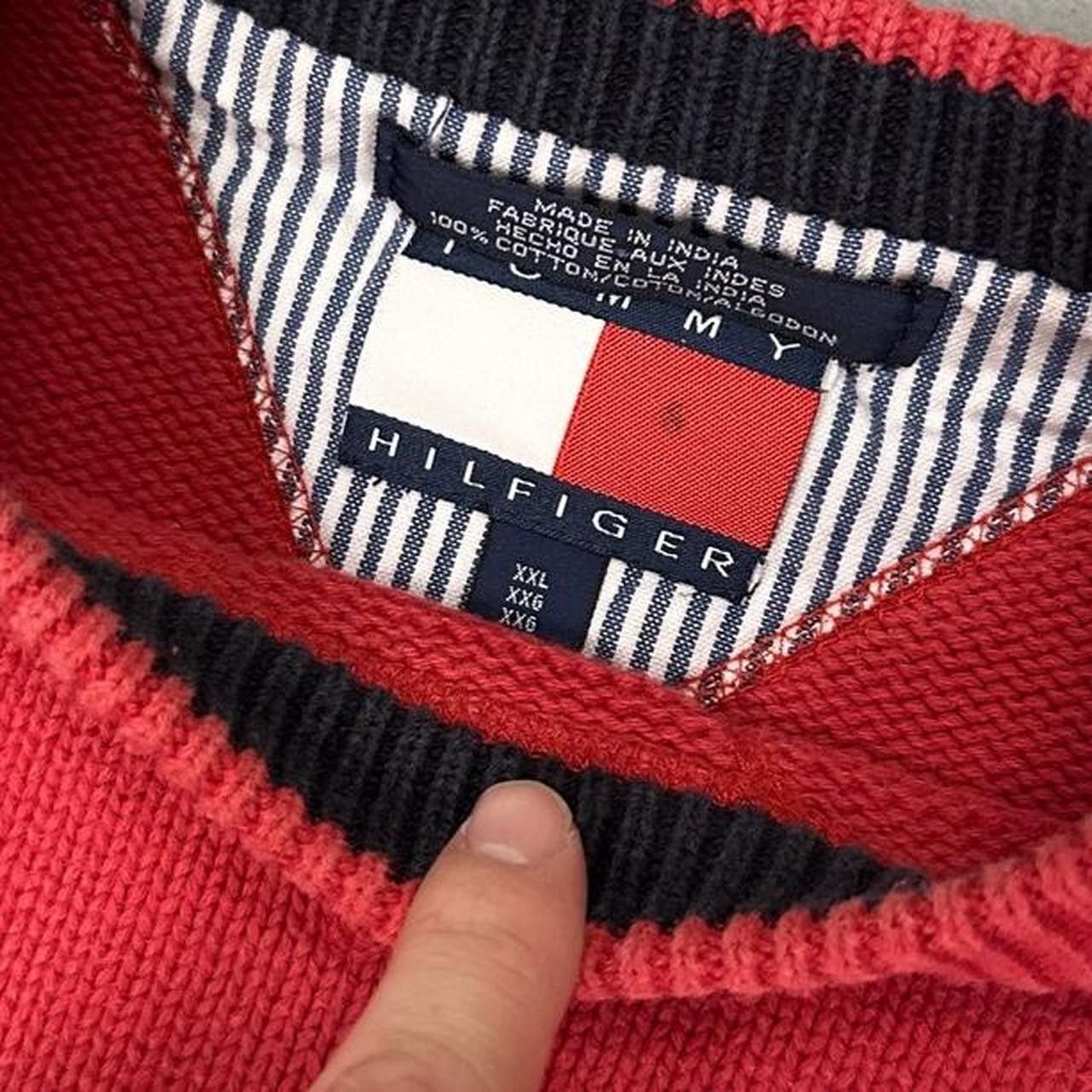 Tommy Hilfiger Vintage Tommy Hilfiger Cable Knit Red Sweater XXL Size US XXL / EU 58 / 5 - 3 Thumbnail