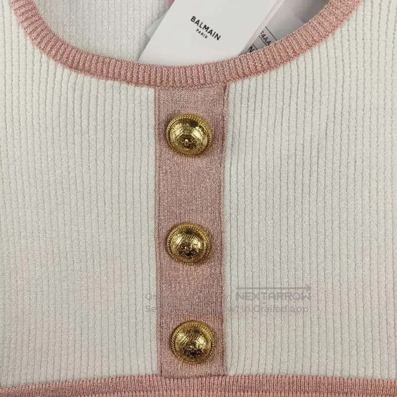 Balmain Balmain White Women's Crop Top with Buttons . Size M / US 6-8 / IT 42-44 - 3 Thumbnail