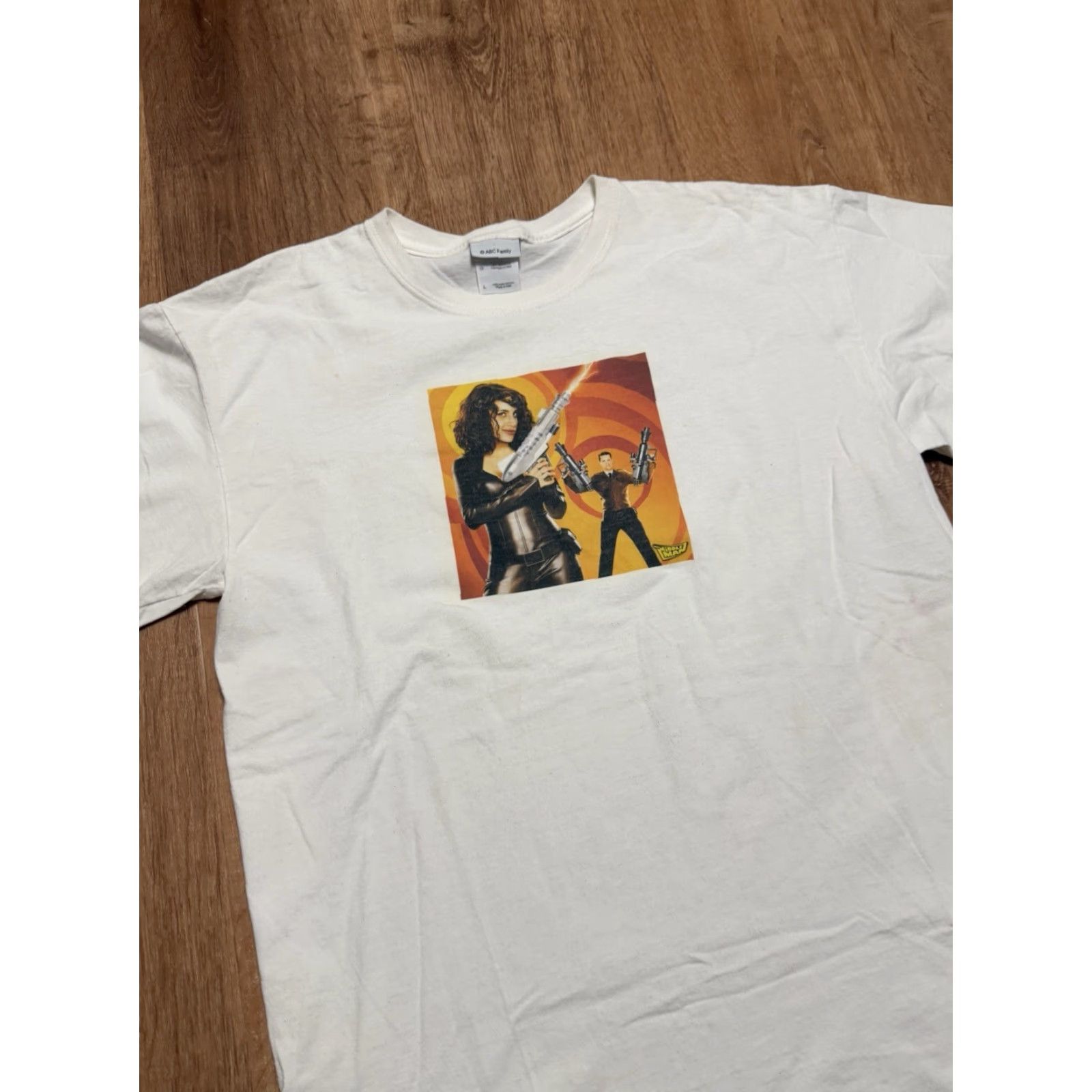 Vintage VINTAGE ABC Middle Man Family Promo T-Shirt Mens Large White Shirt Size US L / EU 52-54 / 3 - 4 Thumbnail