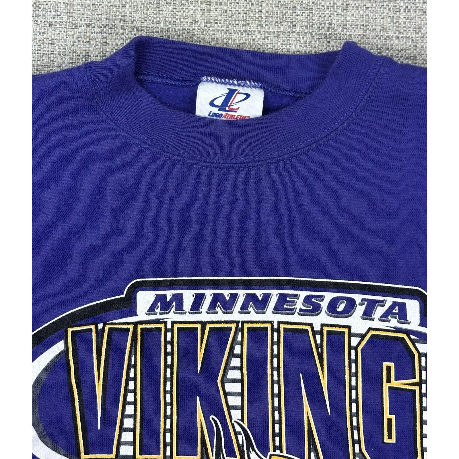 Logo Athletic Minnesota Vikings Sweatshirt Sz XL Purple Logo Athletic 90s Size US XL / EU 56 / 4 - 6 Thumbnail