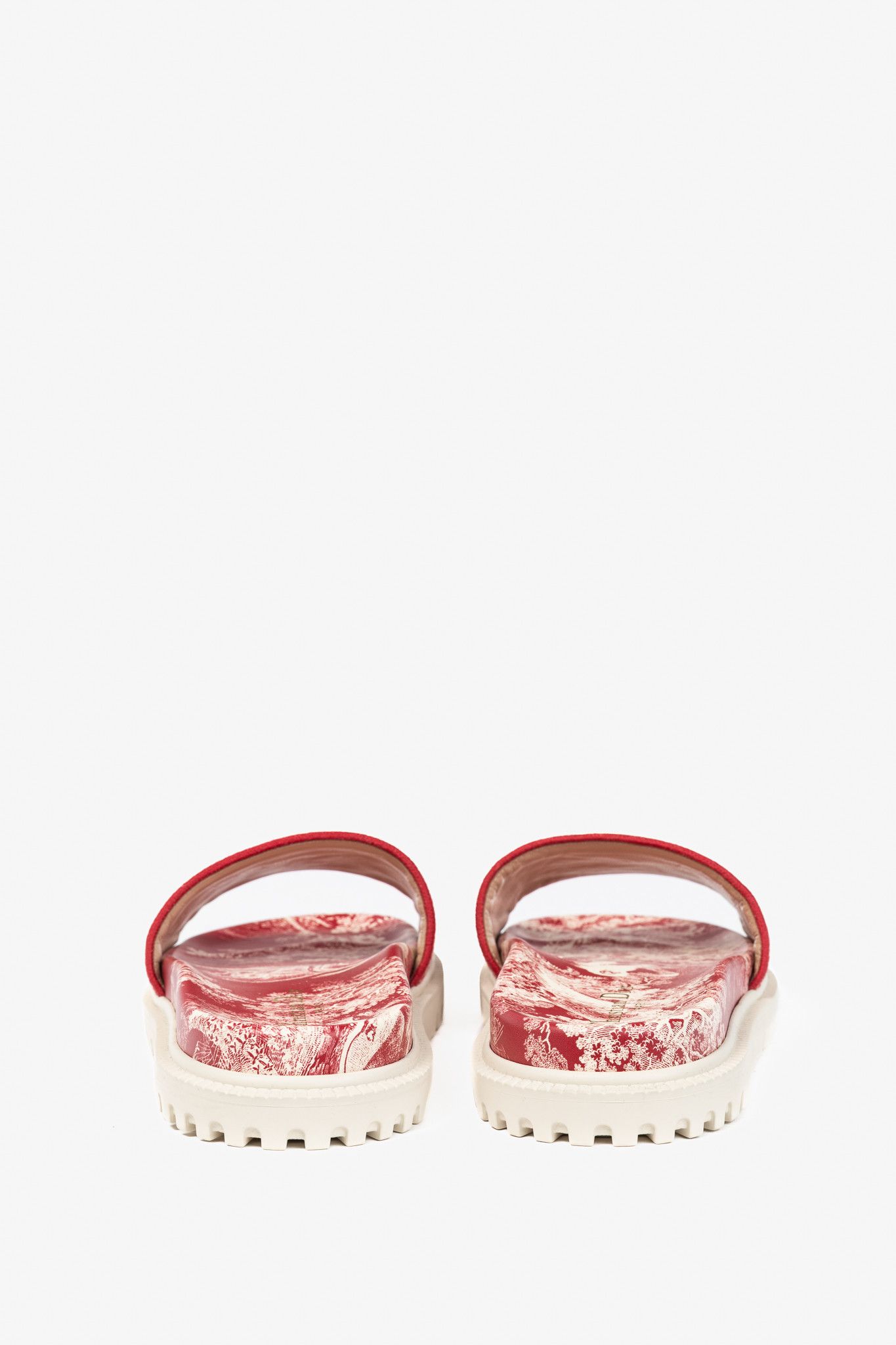 Dior Christian Dior Dway Toile du Jouy Flowers Embroidered Slides Size US 7 / IT 37 - 4 Thumbnail
