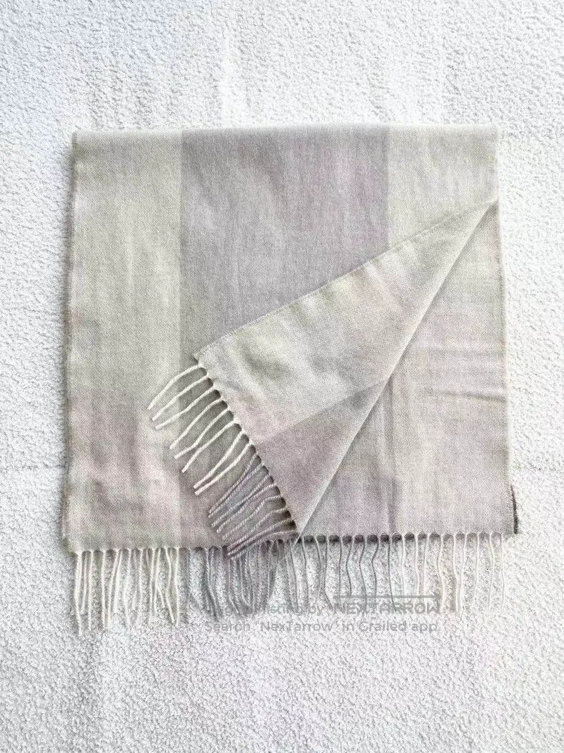Hermes Hermes Vertical Stripe Cashmere Fringe Scarf Size ONE SIZE - 3 Thumbnail