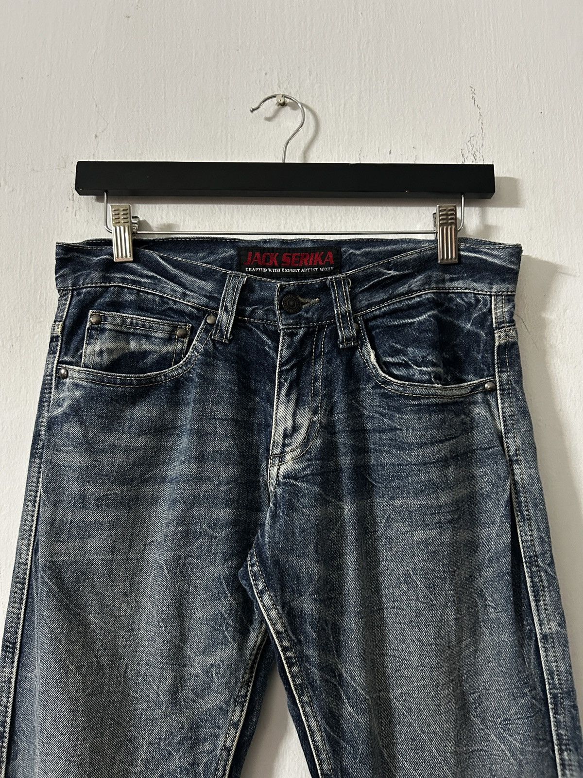 If Six Was Nine 00’s Japanese Brand Jack Serika Wings Flare Jeans Size US 30 / EU 46 - 6 Thumbnail