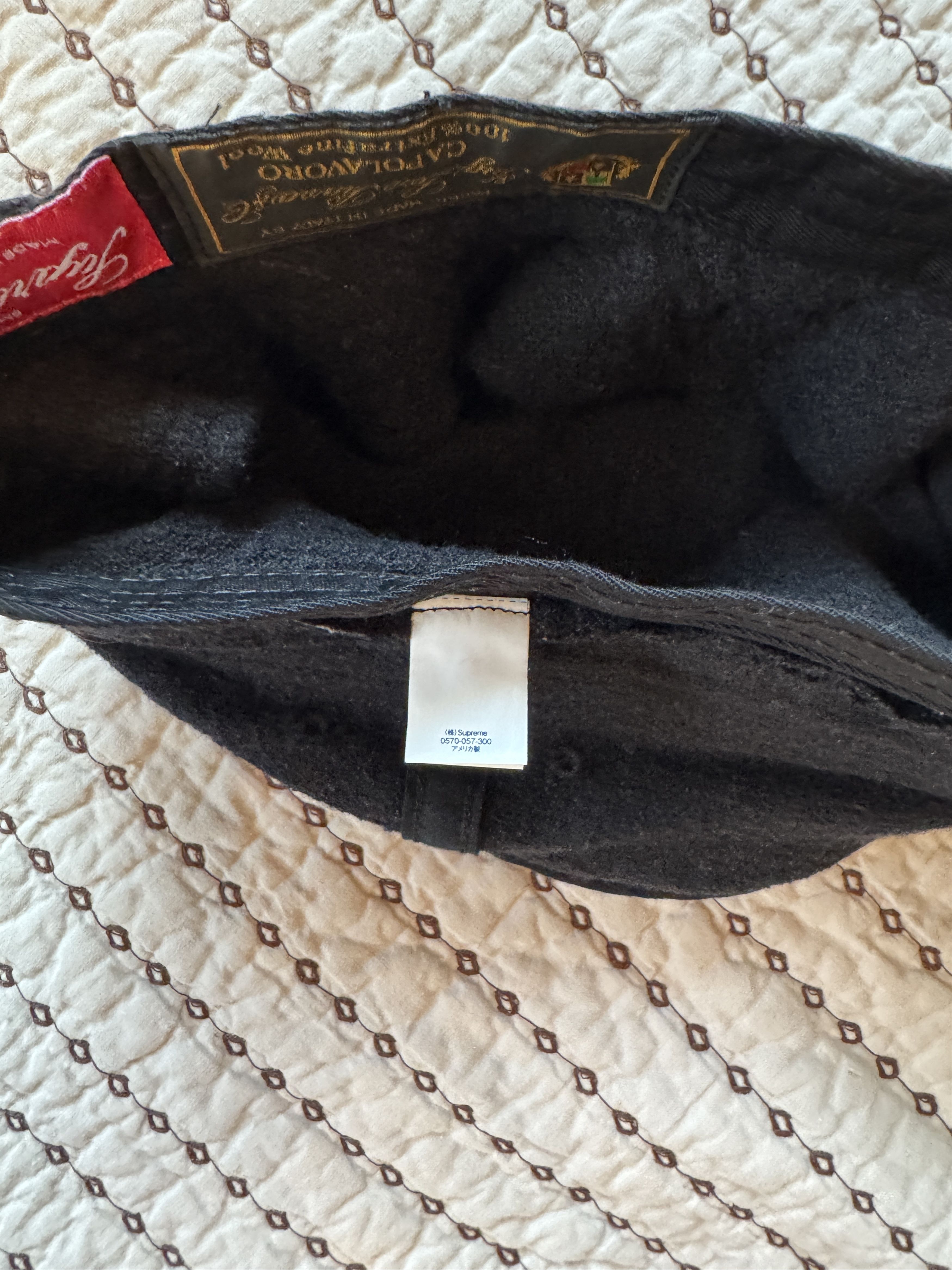 Supreme SUPREME X LORO PIANA TERRY CRUSHER HAT BLACK SMALL/MEDIUM Size ONE SIZE - 6 Thumbnail