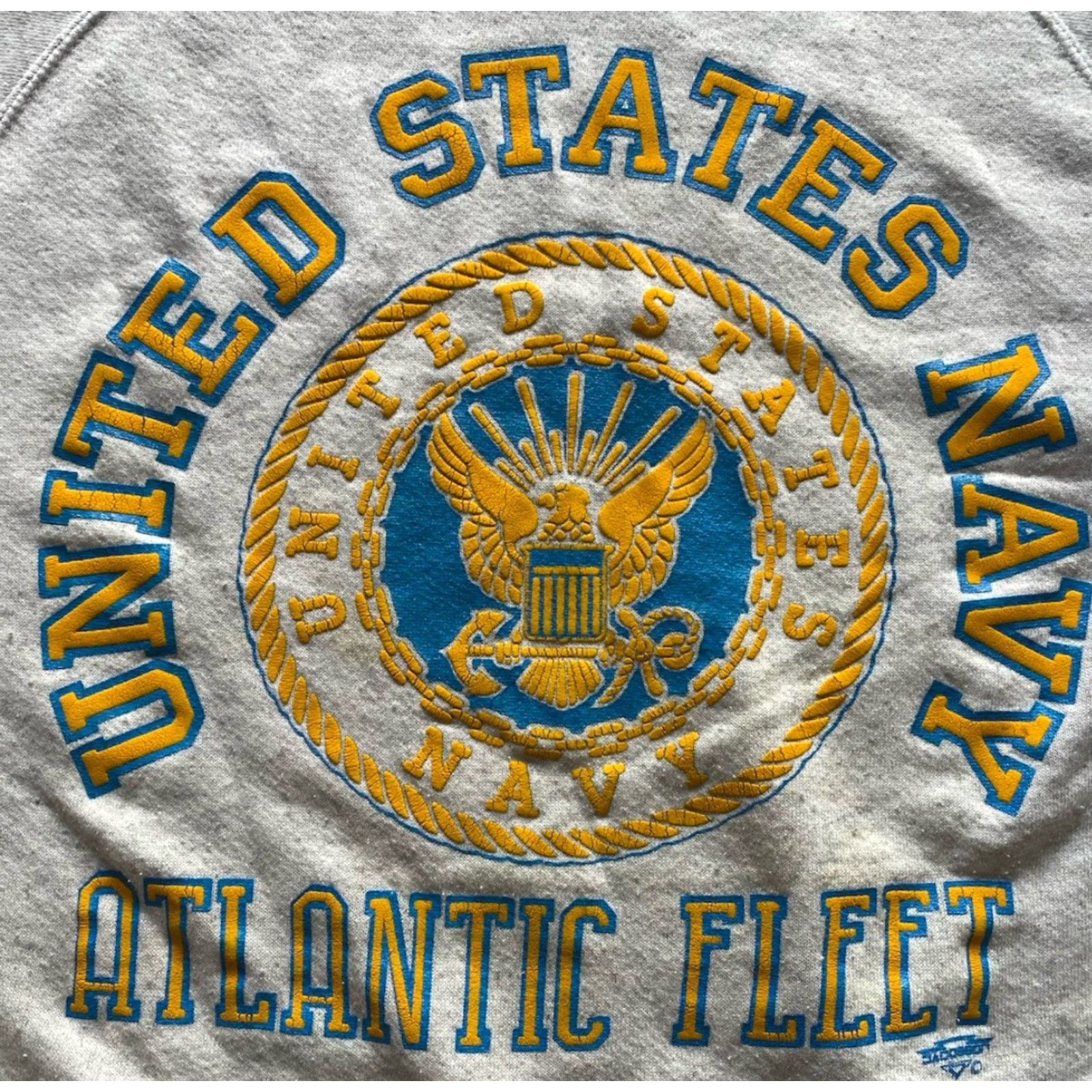 Vintage VINTAGE Santee Sweatshirt United States Navy Atlantic Fleet Men’s M Gray Pullover Sweatshirt M Mens Size US M / EU 48-50 / 2 - 2 Thumbnail