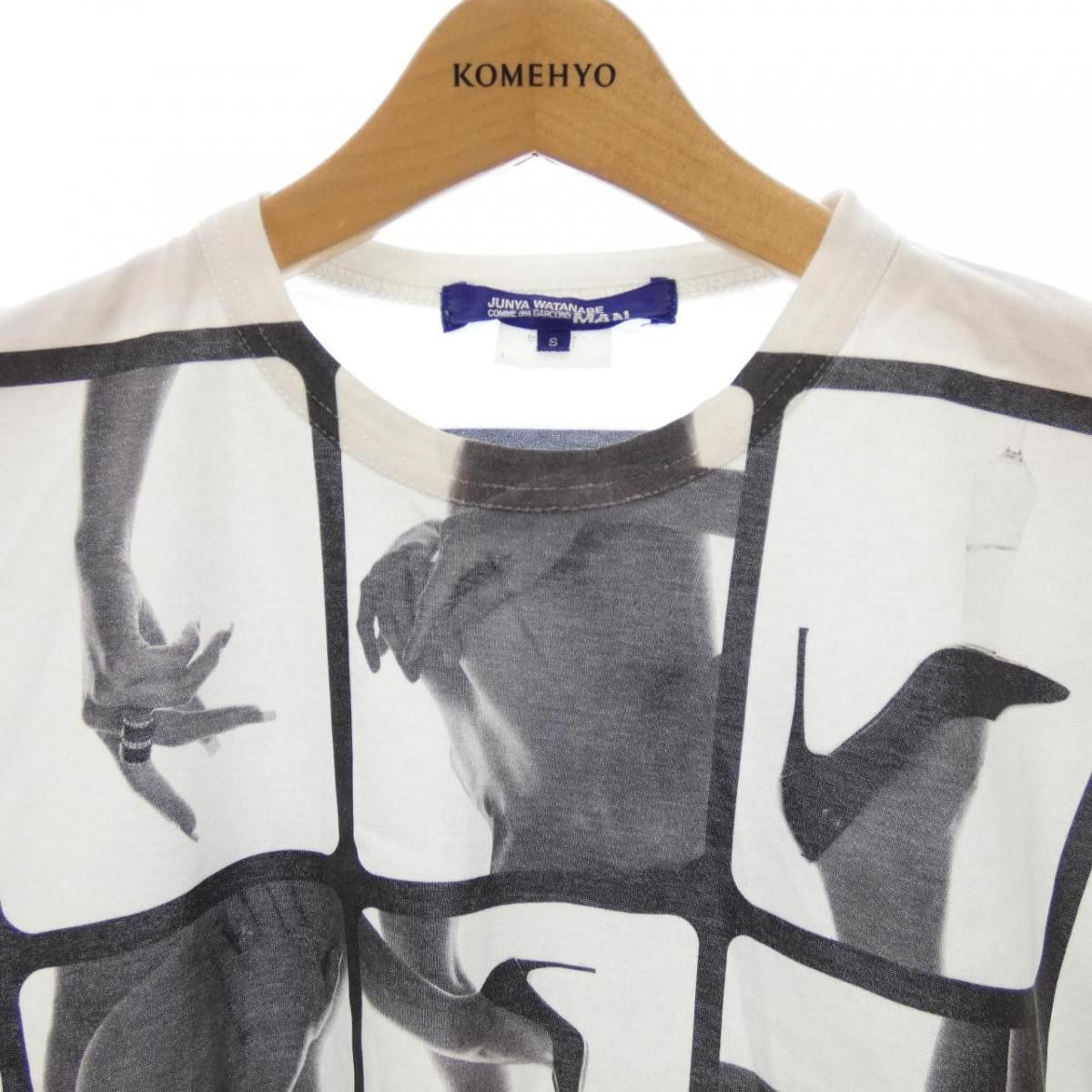 Junya Watanabe Short Sleeve Printed Front Cotton Tshirt White Size US S / EU 44-46 / 1 - 5 Thumbnail