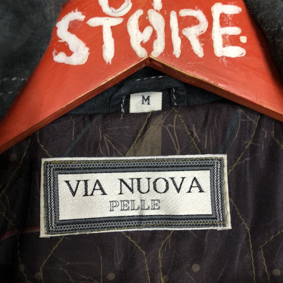 Vintage Via Nuova Pelle Leather Jacket Hoodie Size US M / EU 48-50 / 2 - 8 Thumbnail