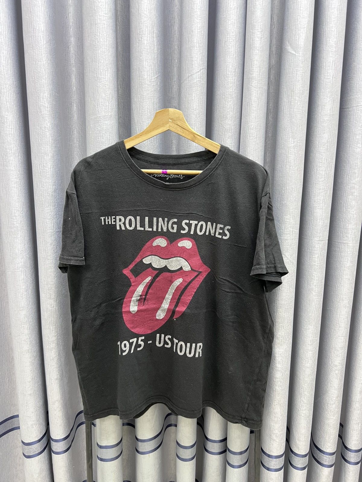 Band Tees Faded Rolling Stones 1975 US Tour Repro Vintage Band Tee Size US L / EU 52-54 / 3 - 1 Thumbnail