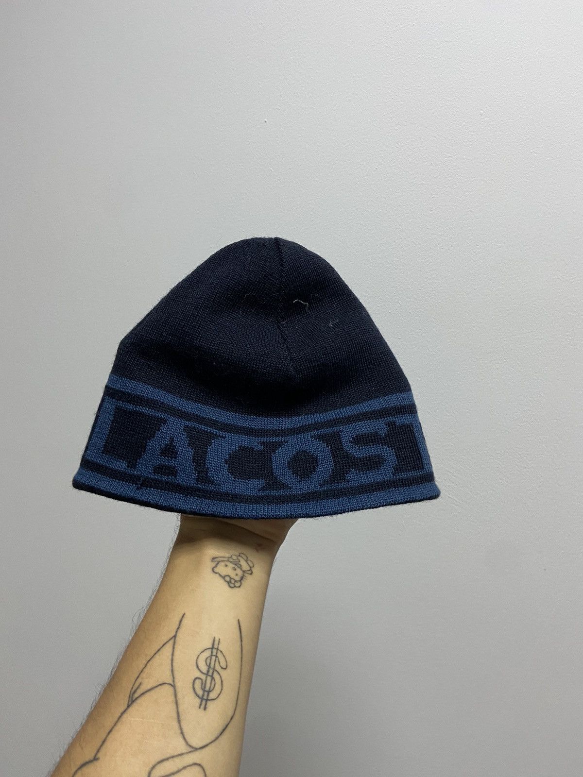 Lacoste × Vintage Lacoste Recversible Hat Vintage Beanie Big Logo Doubleside Size ONE SIZE - 1 Thumbnail