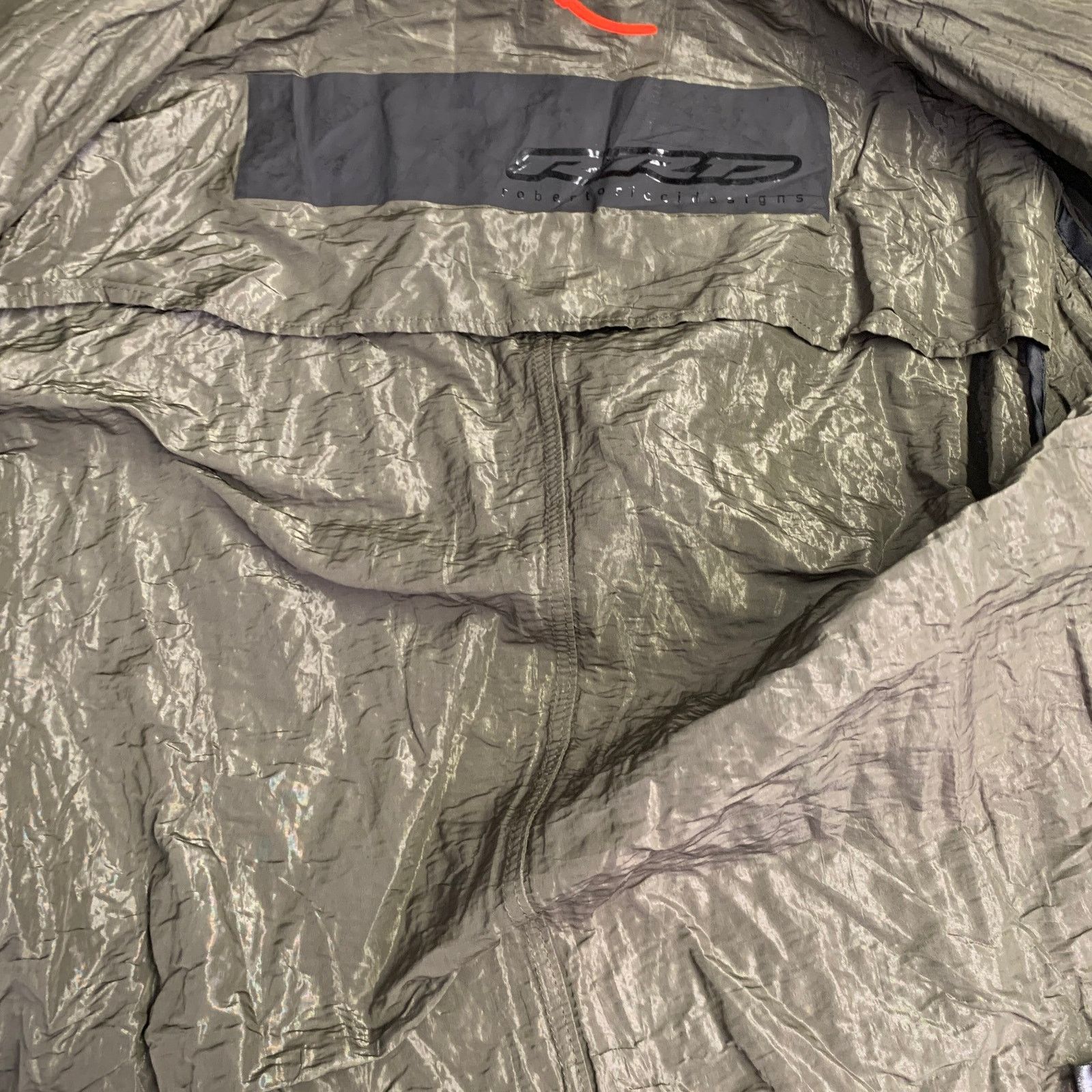 Other 42 Green Olive Wrinkled Hooded Zip Snaps Jacket Size US L / EU 52-54 / 3 - 6 Thumbnail