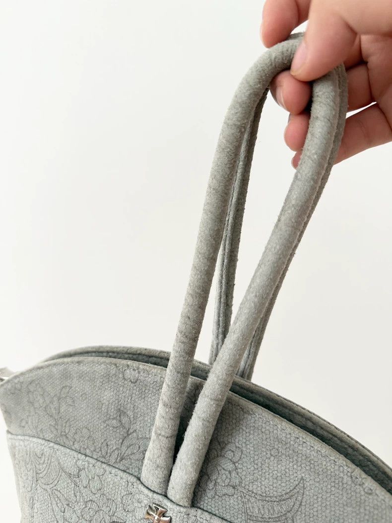 Vivienne Westwood Vivienne Westwood Gray suede lace-patterned silver Saturn Size ONE SIZE - 5 Thumbnail
