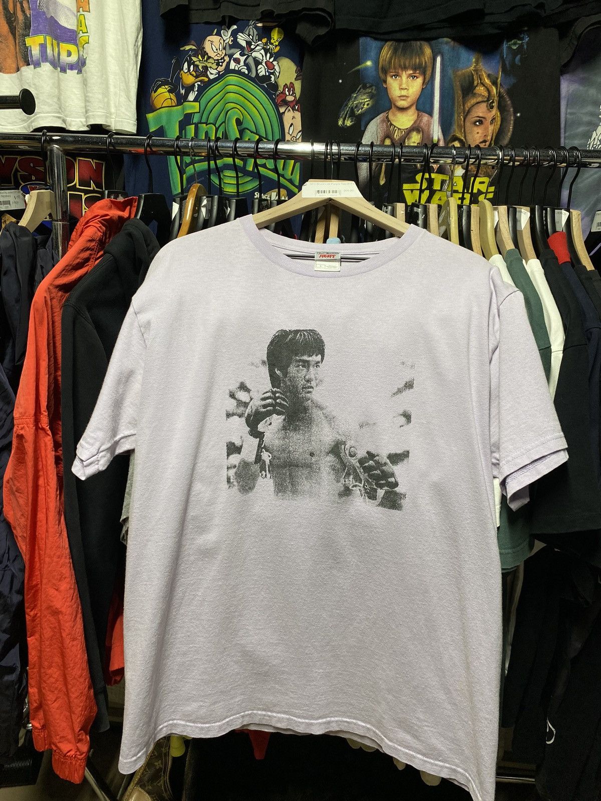 Vintage Bruce Lee Movie Purple Tee Shirt Large