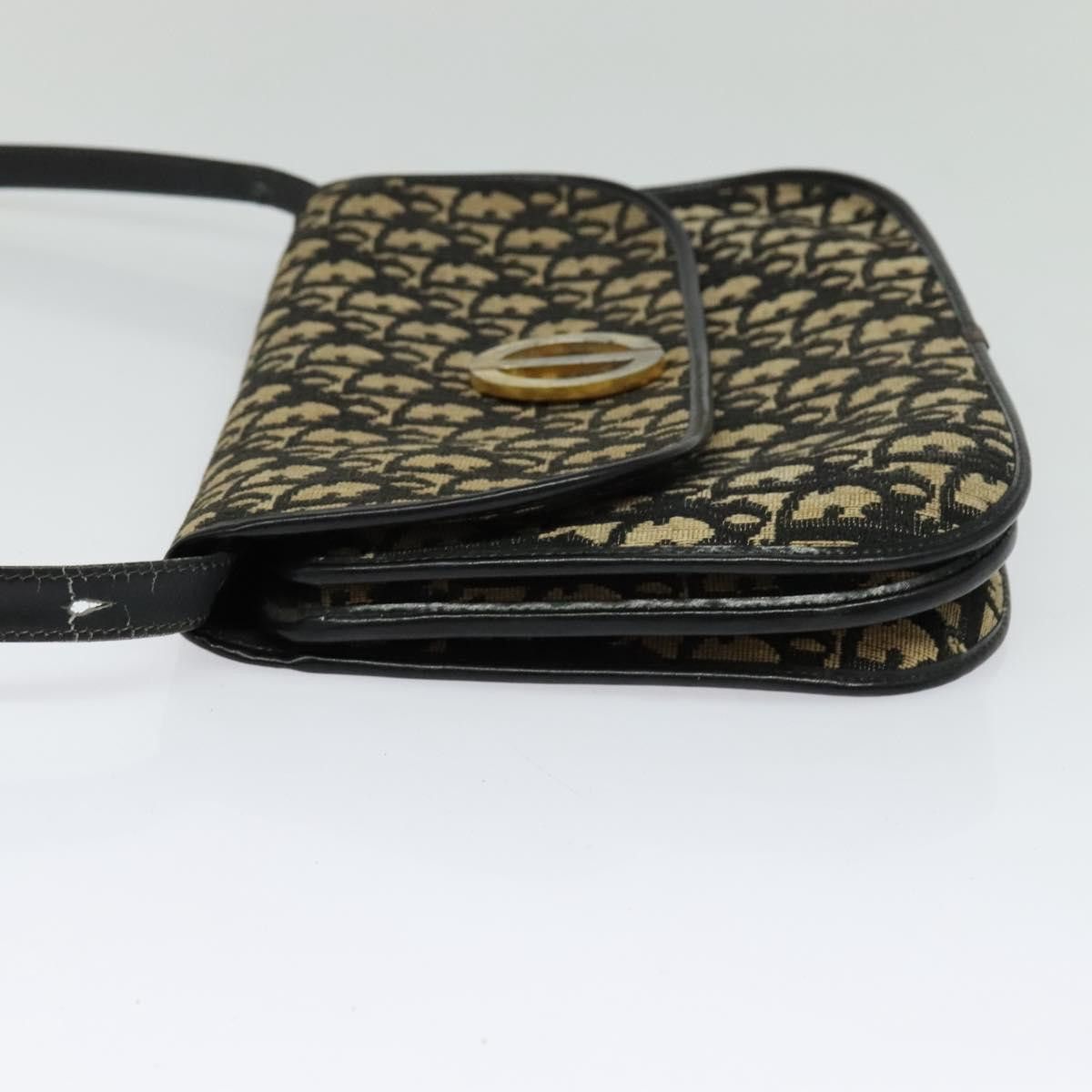 Dior DIOR Trotter Canvas Shoulder Bag Navy Gold Size ONE SIZE - 3 Thumbnail