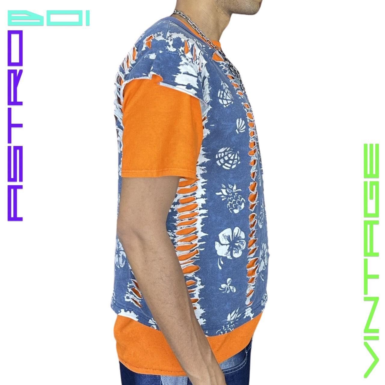 Other × Vintage ASTROBOI* PRINTED SHELLS BLUE TANK TOP _ MEDIUM Size US M / EU 48-50 / 2 - 3 Thumbnail
