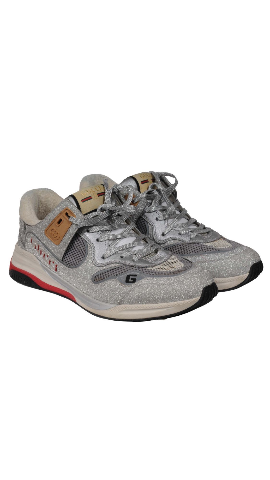 Gucci Ultrapace Glitter Low Top Sneakers Size US 8 / EU 41 - 1 Thumbnail