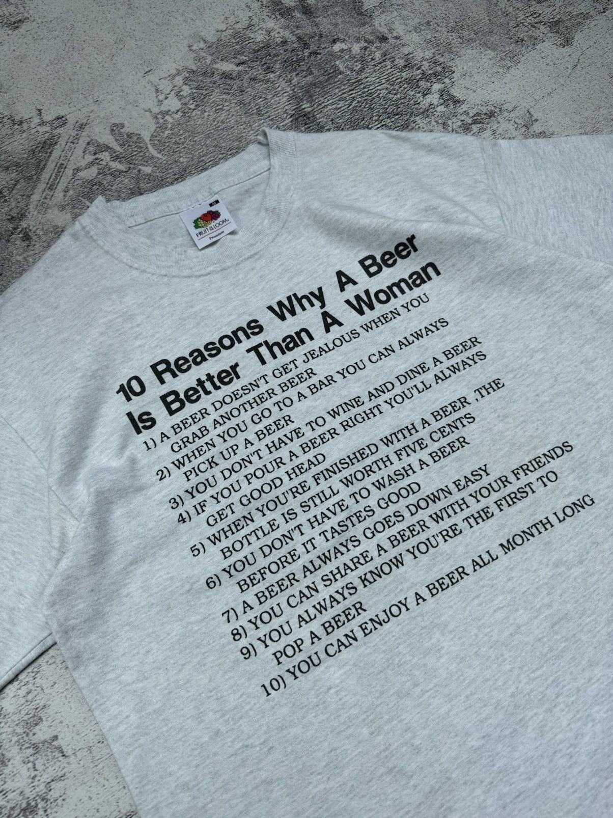 Vintage Mem 10 Reasons Why A Beer Is Better Than A Woman T Shirt Size US M / EU 48-50 / 2 - 8 Thumbnail