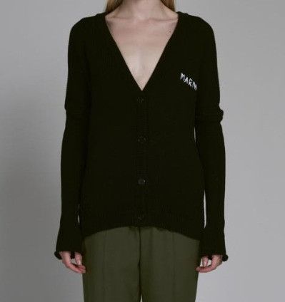 Marni o1f1d3z0725 Cotton Cardigan in Dark Green Size M / US 6-8 / IT 42-44 - 1 Thumbnail
